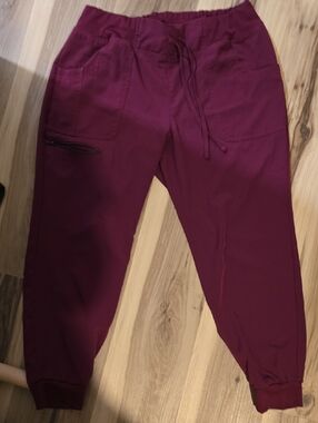 Talbots Petite Drawstring Jogger Pants in Deep Red